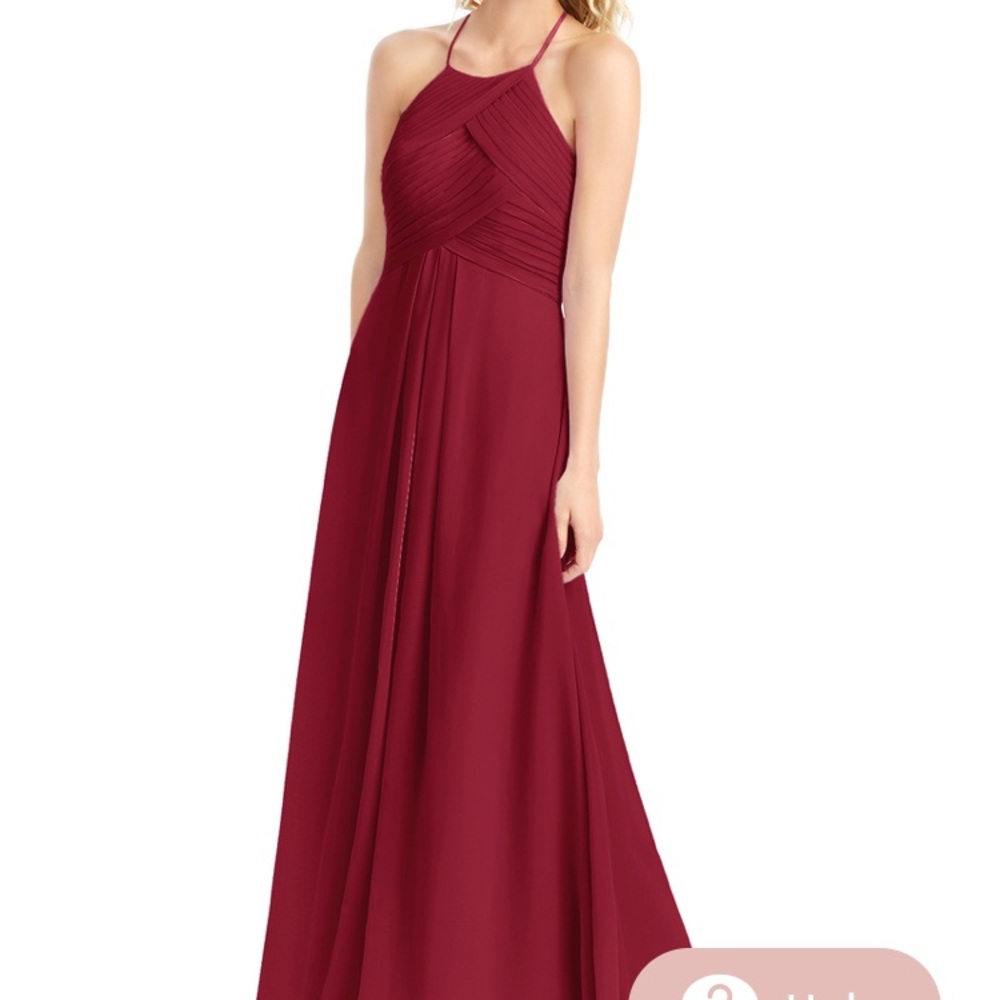 Azazie Ginger Bridesmaid Dress- Burgundy color